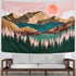 Mountain Tapestry Forest --Sunset Tapestry -Nature Landscape Tapestry